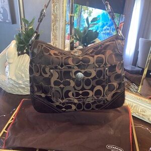 Genuine Vintage Coach Chelsea Optic 2006  Brown Monogram and Coach Dust-bag